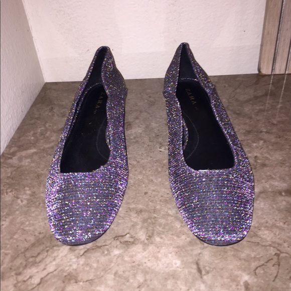 ZARA shimmery,colorful sparkly flats(39) - Picture 3 of 14